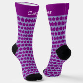 Lila marokkanisches Musterdesign Socken (Gewinkelt)