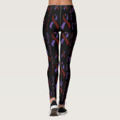 Lila/Maroon Hoffnung Glaubenskraft Mut ...Arachn Leggings (Rückseite)