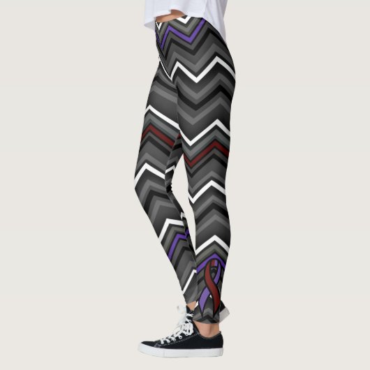 Lila/Maroon Zig Zag...Arachnoiditis Leggings (Links)