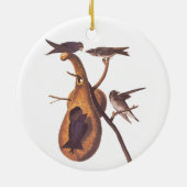 Lila Martin Audubon Bird Family und Gourd Zuhause Keramik Ornament (Hinten)