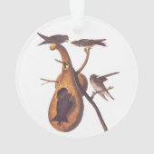 Lila Martin Audubon Bird Family und Gourd Zuhause Ornament (Rückseite)
