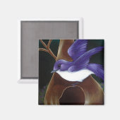 LILA MARTIN BIRD Magnet (Vorderseite/Rückseite)