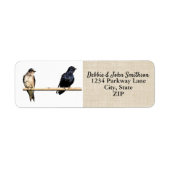 Lila Martin Birds Nature Rücksendeadresse Vogelbeo (Vorne)