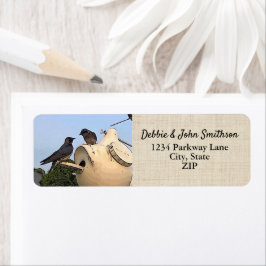 Lila Martin Birds Nature Rücksendeadresse Vogelbeo