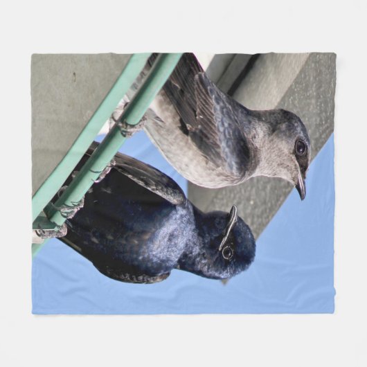 Lila Martin-Kameraden Fleecedecke (Vorderseite (Horizontal))