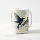 Lila Martin Landlord Nature Swallow Bird Gourds Kaffeetasse (VorderseiteRechts)