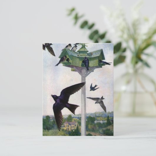 Lila Martins und ihr Geburtshaus Postkarte (Stehend Vorderseite)