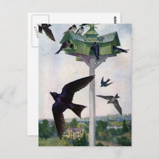 Lila Martins und ihr Geburtshaus Postkarte (Vorne/Hinten)