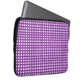 lila Maschenquadrat Laptopschutzhülle (Vorne Rechts)