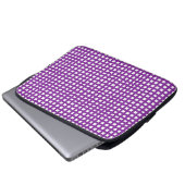 lila Maschenquadrat Laptopschutzhülle (Vorne Knopf)