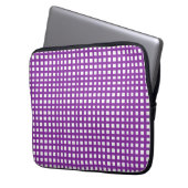 lila Maschenquadrat Laptopschutzhülle (Vorderseite Links)