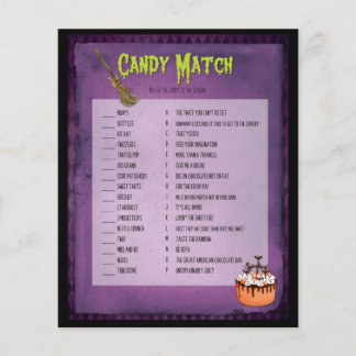 Lila Mash Halloween Candy Match