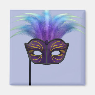 Lila Maskenball-Masken-Karnevalparty-Kunst Magnet