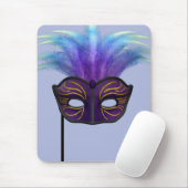 Lila Maskenball-Masken-Karnevalparty-Kunst Mousepad (Mit Mouse)