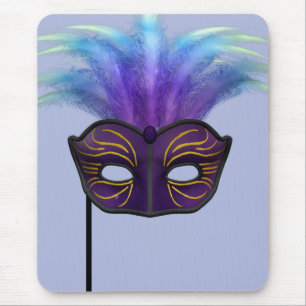 Lila Maskenball-Masken-Karnevalparty-Kunst Mousepad