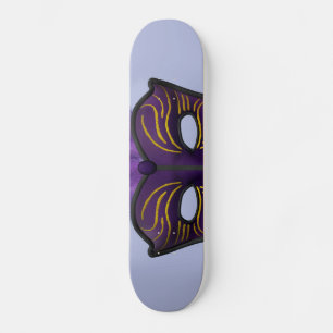 Lila Maskenball-Masken-Karnevalparty-Kunst Skateboard