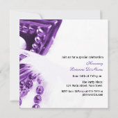 Lila Maskenmaske Einladung (Rückseite)