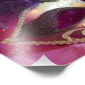 Lila Maskenmaske Fotodruck (Ecke)