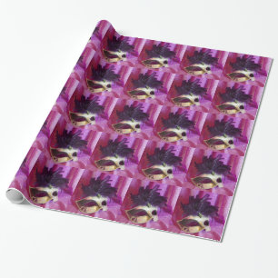 Lila Maskerade-Maske Geschenkpapier