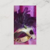 Lila Maskerade-Maske Visitenkarte (Rückseite)