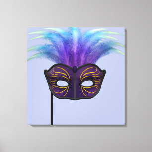 Lila Maskerade-Masken-Karnevalsparty-Kunst Leinwanddruck