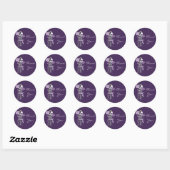 Lila Mason Jar Gastgeschenk Hochzeit Stickers (Blatt)