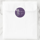 Lila Mason Jar Gastgeschenk Hochzeit Stickers (Tasche)