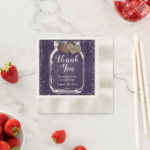 Lila Mason Jar Rustic Wood Vielen Dank für Ihre Ho Serviette (Beispiel)
