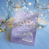 Lila Mason Jars Wedding speichern das Datum Save The Date