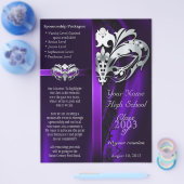 Lila Masquerade Silver Class Wiedersehen Flyer (Einzeln)