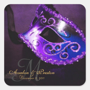 Lila Masquerade Sticker für Monogramm