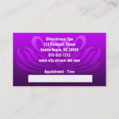 Lila Massage - Wellness-Center Bestellung Visitenk Terminkarte (Rückseite)