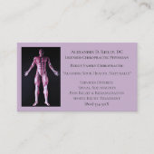 Lila Massagetherapie Chiropraktischer Arzt Visitenkarte (Vorderseite)