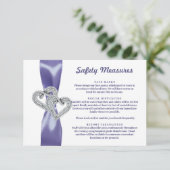 Lila Maßnahmen für die Sicherheit von Blauen Diama Einladung (Stehend Vorderseite)