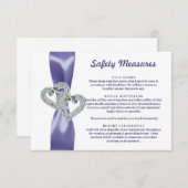 Lila Maßnahmen für die Sicherheit von Blauen Diama Einladung (Vorne/Hinten)