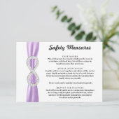 Lila Maßnahmen zur Unendlichkeit der Diamant-Diama Begleitkarte (Stehend Vorderseite)