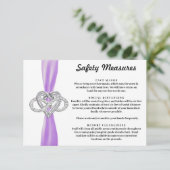 Lila Maßnahmen zur Unendlichkeit des Herzens Begleitkarte (Stehend Vorderseite)