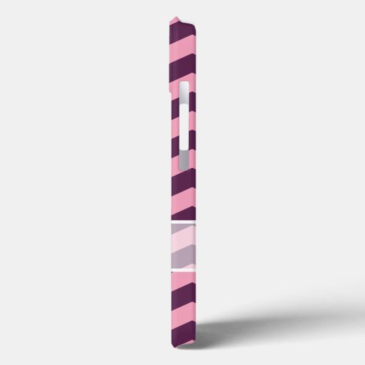 Lila Mattierte Orchid Chevrons mit Schmetterling Case-Mate iPhone Hülle (Rückseite / Links)