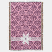 Lila Mattierte Orchidee Damaskus mit Schneeflocke Decke (Vorderseite Vertikal)