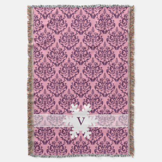 Lila Mattierte Orchidee Damaskus mit Schneeflocke Decke (Vorderseite Vertikal)