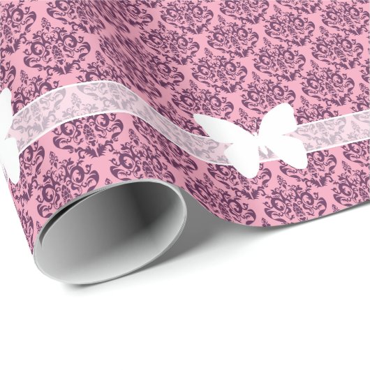 Lila Mattierte Orchideenmatte Geschenkpapier (Rolleneckpunkt)