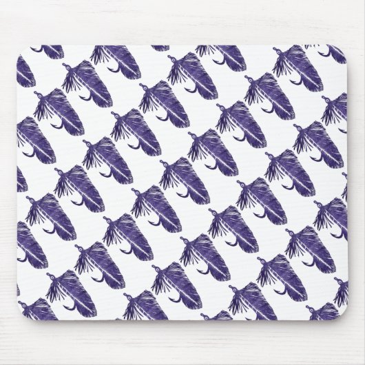 "Lila Matuka - gekocht" Classic Trout Fly Mousepad (Vorne)