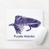 "Lila Matuka" - Klassische Trout Fly Mousepad (Mit Mouse)