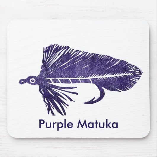 "Lila Matuka" - Klassische Trout Fly Mousepad (Vorne)