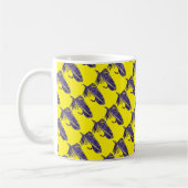 "Lila Matuka on Yellow" Tasse (Links)