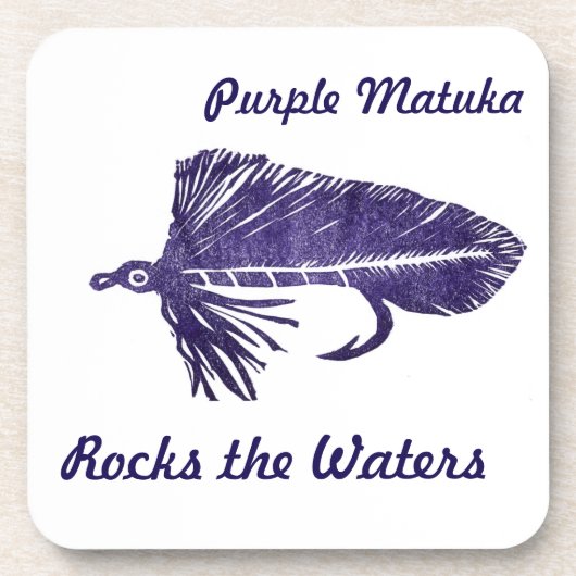 "Lila Matuka" Streamer Fly Untersetzer (Vorderseite)