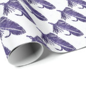 "Lila Matuka Streamer" Geschenkpapier (Rolleneckpunkt)