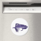 "Lila Matuka Streamer" Klassisches Forelle Fly Mag Magnet (In Situ (Geschirrspüler))