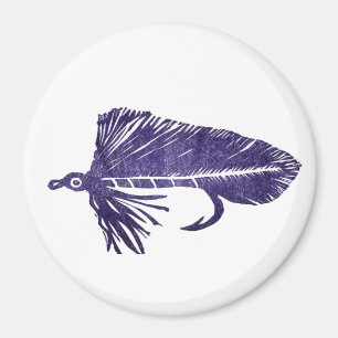 "Lila Matuka Streamer" Klassisches Forelle Fly Mag Magnet
