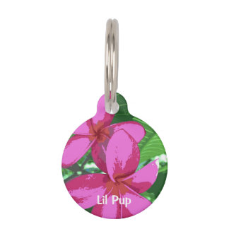 Lila Maui Plumeria Haustiermarke